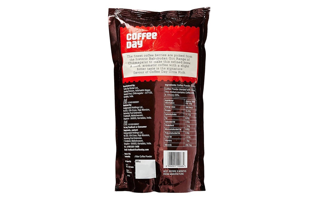 Coffee Day Ultra Rich Filter Coffee Powder   Pack  500 grams